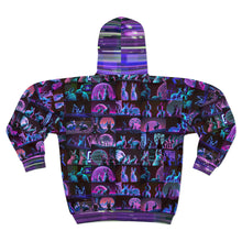 Load image into Gallery viewer, Cyber Rabbit Print Unisex Zip Hoodie
