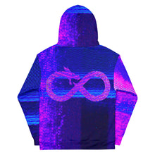 Load image into Gallery viewer, Magenta Oroboro Glitch Unisex Hoodie (Premium Cotton Blend)
