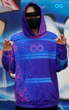 Load image into Gallery viewer, Magenta Oroboro Glitch Unisex Hoodie (Premium Cotton Blend)
